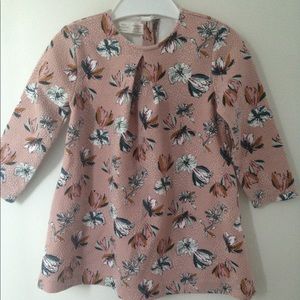 Zara 18-24 month floral toddler dress mauve pink